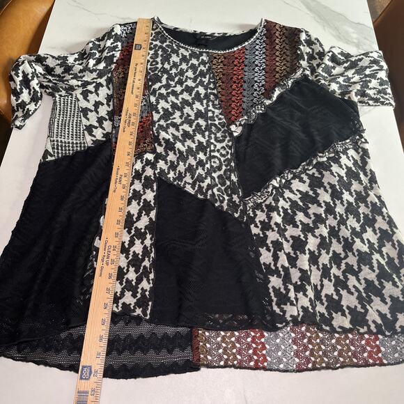Ali Miles Abstract Print Tunic Sweater Womens 2X Plus Art to Wear Multicolor EUC - Picture 7 of 11